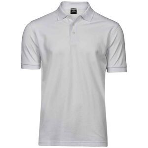 Tee Jays Mens Luxury Stretch Pique Polo Shirt / White